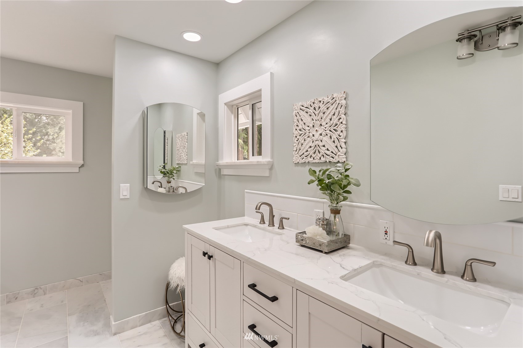 19810 43rd Avenue Southeast Bothell, WA 98012 - Photo 17 of 40 a bathroom with a double vanity sink mirror and