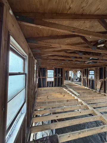 a view of spacious bathroom with a front door