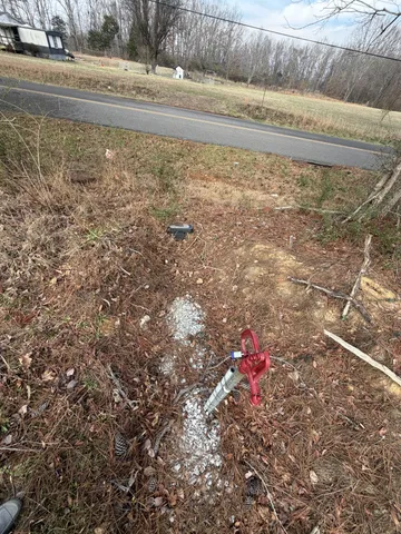 a view of a yard with an outdoor space