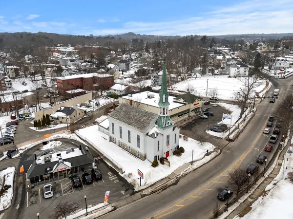 an aerial view of multiple house