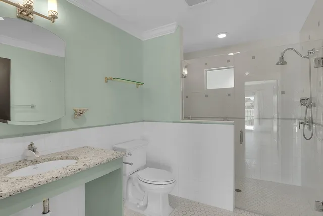 an empty room with sliding door