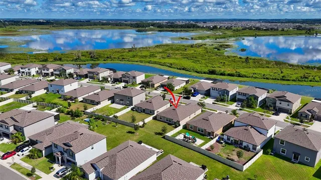 an aerial view of a city