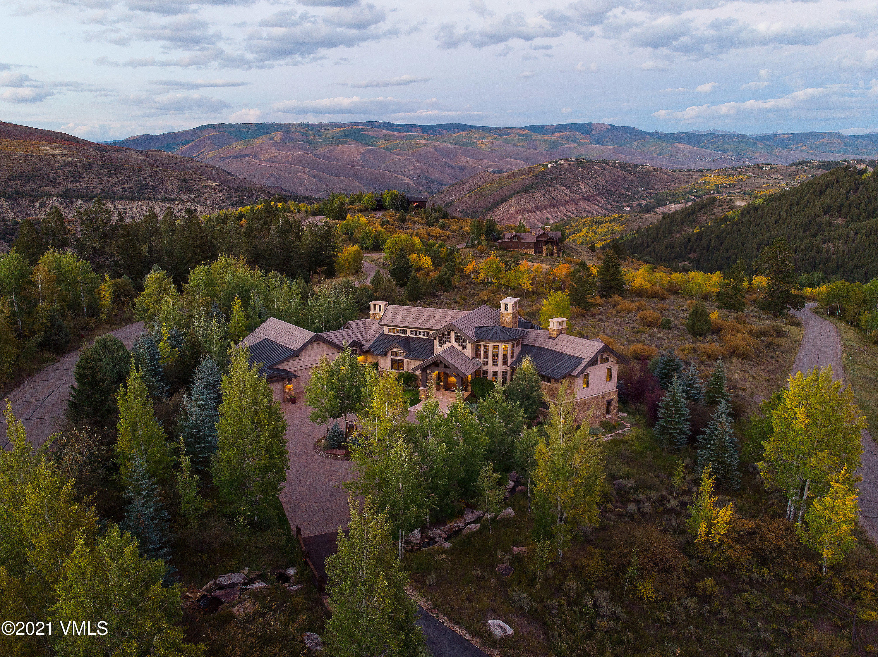 a view of city and mountain
