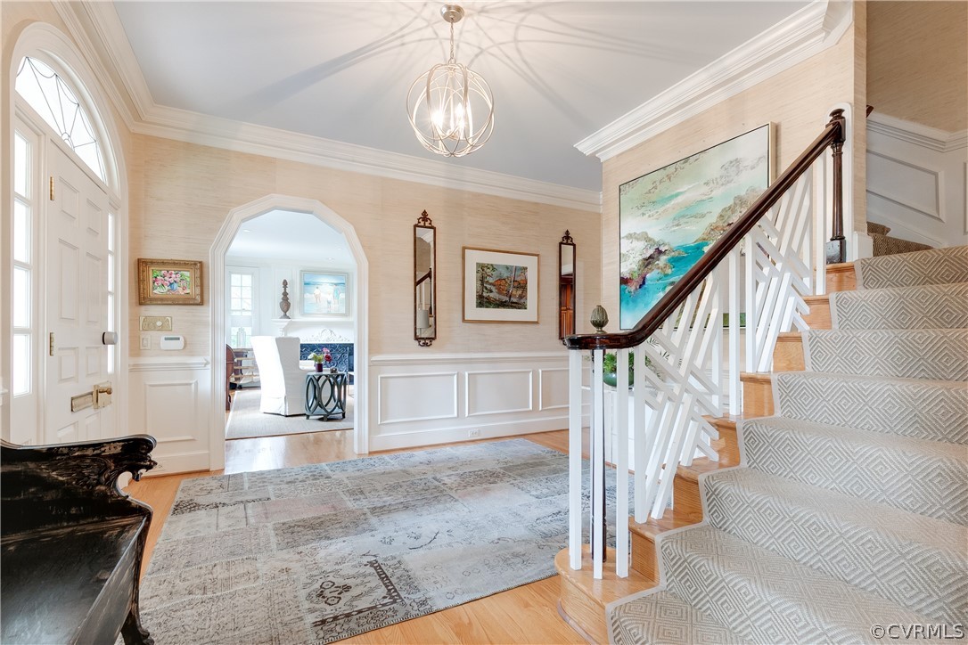 4208 Sulgrave Road Richmond, VA 23221 - Photo 7 of 50 Gracious Entrance Hall with arched entryways to fo