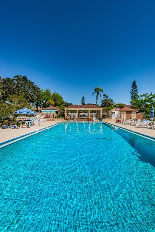 4014 Davit Drive, Unit A New Port Richey, FL 34652 - Photo 42 of 49 a backyard of a house with table and chairs