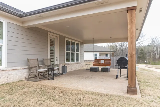 a living room filled with furniture