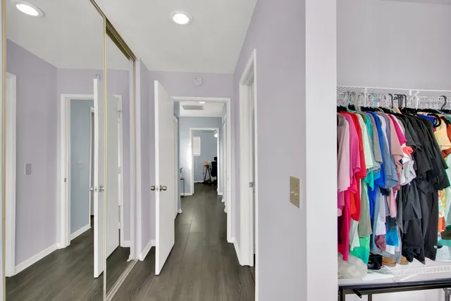 a view of a walk in closet