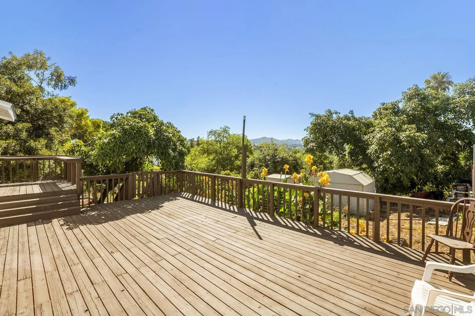 8545 Gardena Road Lakeside, CA 92040 - Photo 43 of 67 a view of balcony with wooden floor and fence