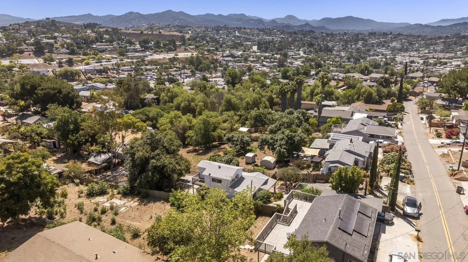 8545 Gardena Road Lakeside, CA 92040 - Photo 50 of 67 an aerial view of residential house with parking space and mountain view