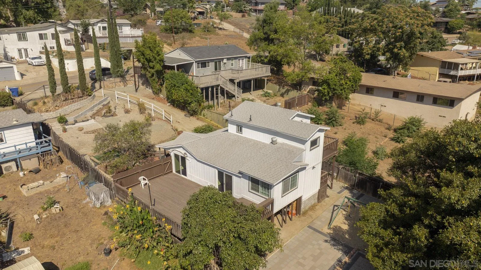 8545 Gardena Road Lakeside, CA 92040 - Photo 63 of 67 an aerial view of a house with garden space and street view