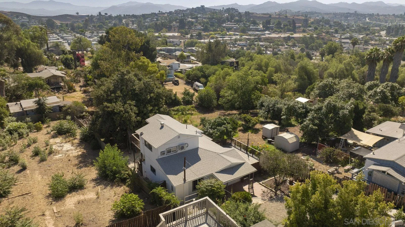 8545 Gardena Road Lakeside, CA 92040 - Photo 65 of 67 an aerial view of a house with a mountain