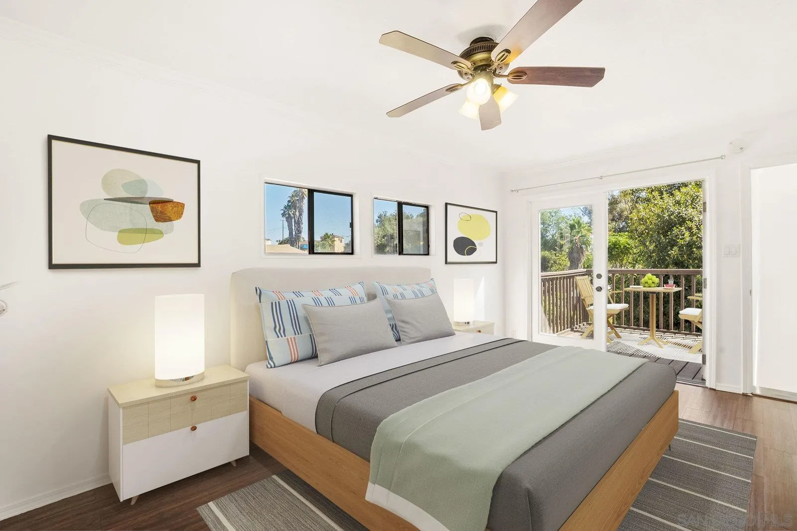 8545 Gardena Road Lakeside, CA 92040 - Photo 10 of 67 a bedroom with a large bed and a chandelier