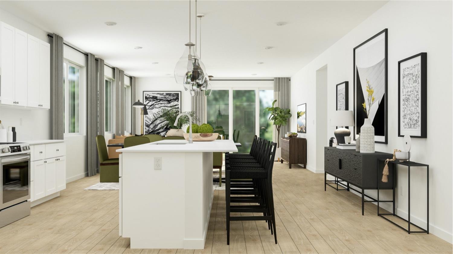 3924 Buttercup Road, Unit 12 Madera, CA 93636 - Photo 3 of 18 a view of living room kitchen with furniture and wooden floor