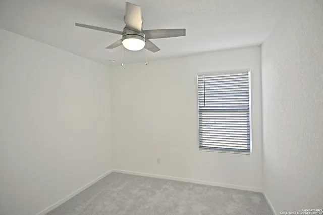 an empty room with a window