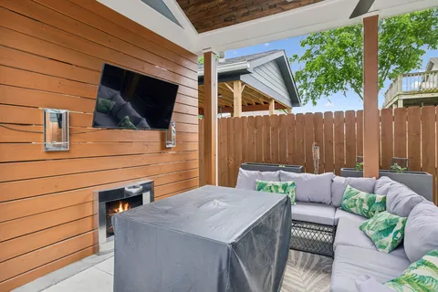 a view of outdoor seating