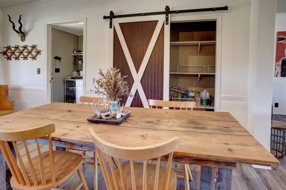 421 Krchnak Road Smithville, TX 78957 - Photo 14 of 40 a dining room with a table and chairs