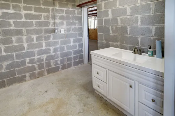 a aerial view of a house with a yard