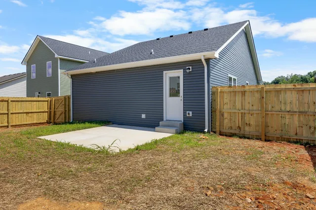 a backyard of a house
