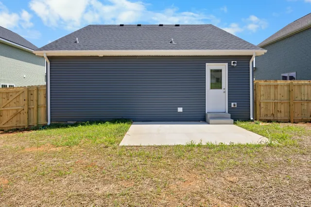 a backyard of a house