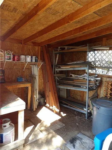 a view of storage and utility room