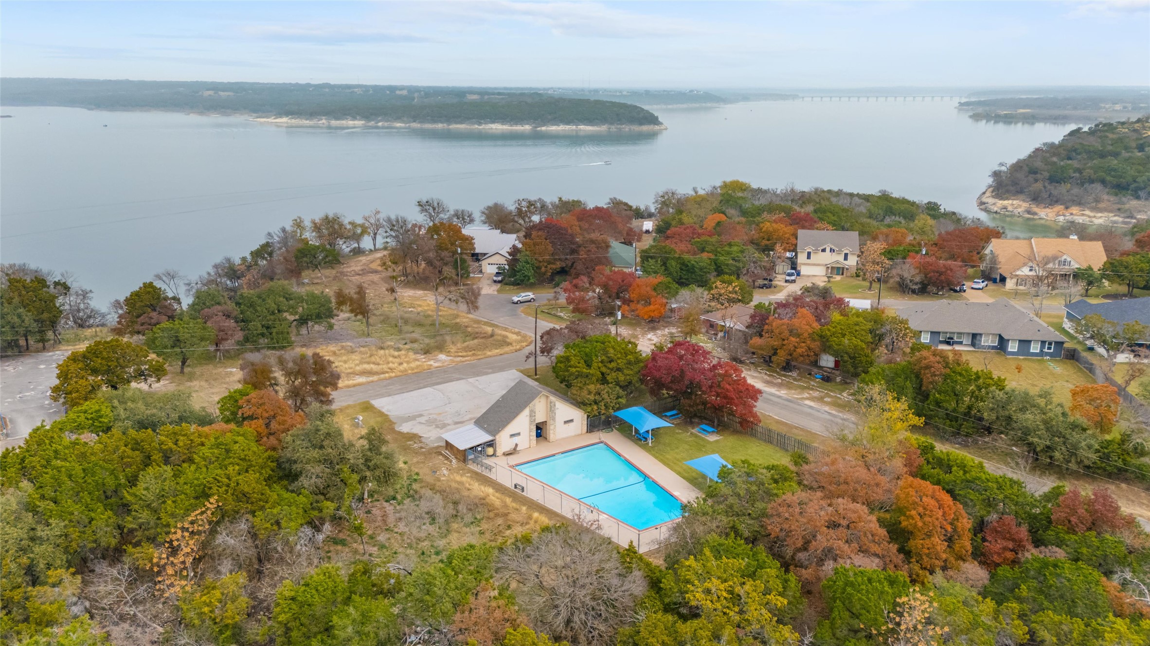 16017 Toby Court Temple, TX 76502 - Photo 31 of 33 Aerial view of a pool and a nearby body of water