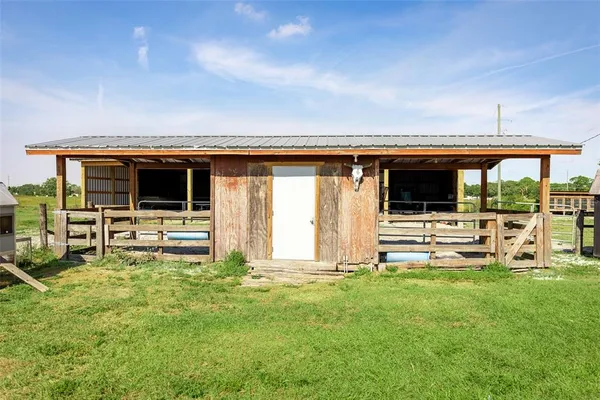 a view of a bench in a garden