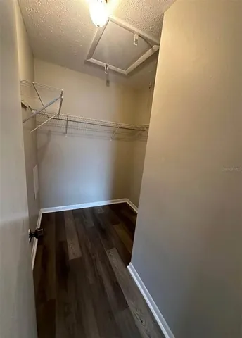 a view of a walk in closet