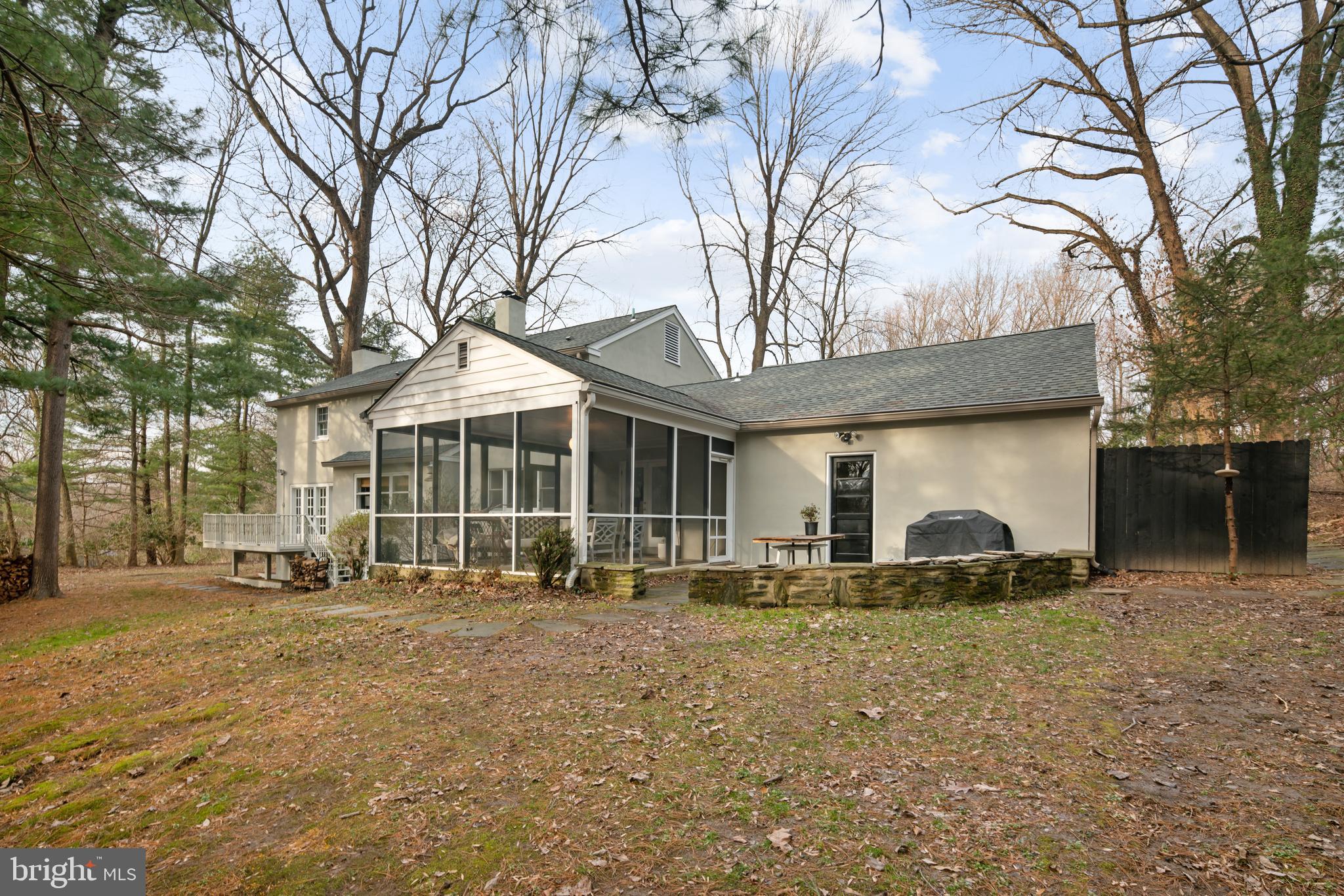 14 Forest View Road Rose Valley, PA 19086 - Photo 29 of 30 Rear View w/ Screen Porch