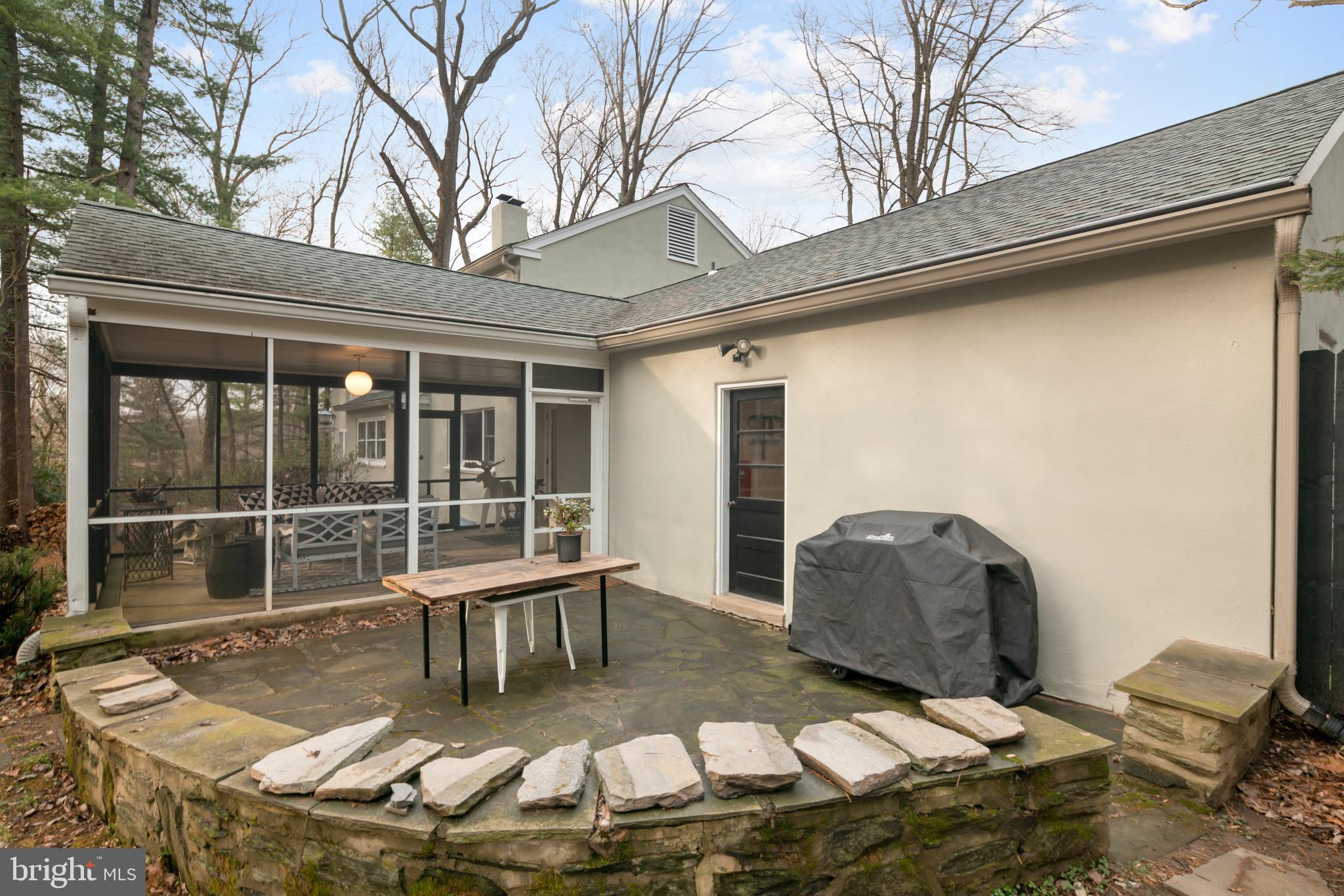 14 Forest View Road Rose Valley, PA 19086 - Photo 30 of 30 Rear View w / Screen Porch and Patio