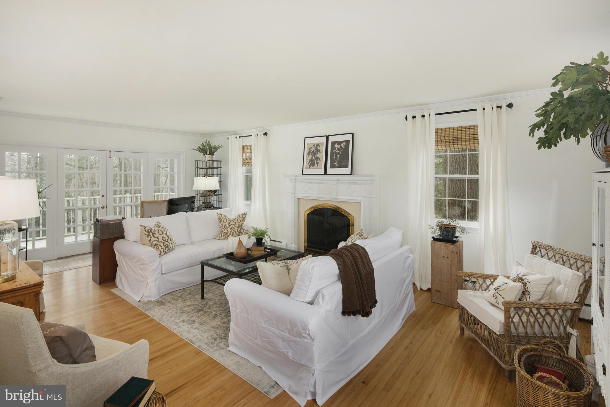 14 Forest View Road Rose Valley, PA 19086 - Photo 5 of 30 Living Room w/ Fireplace