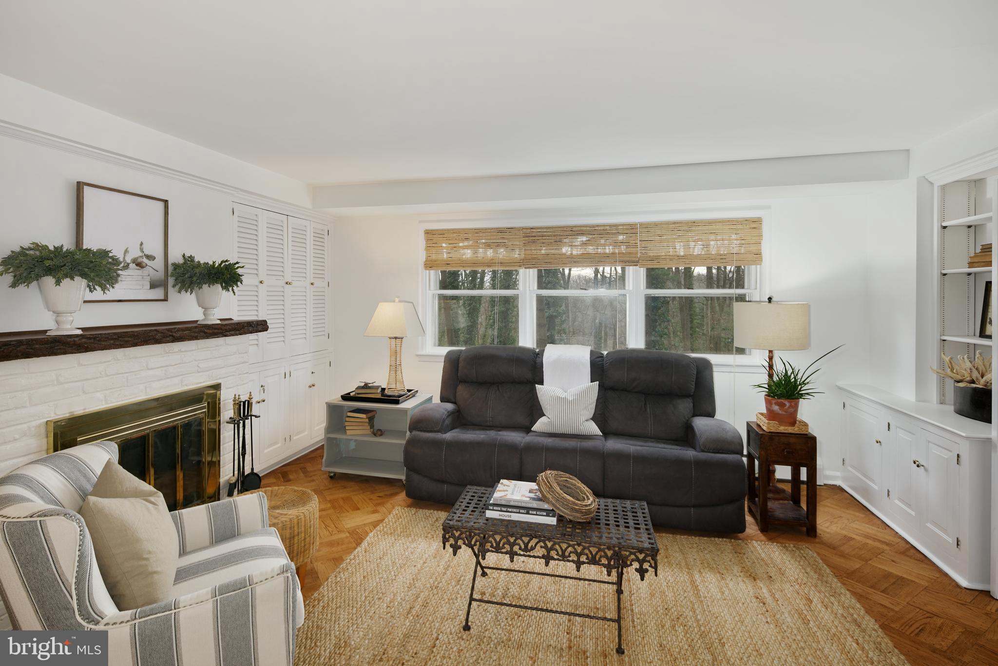14 Forest View Road Rose Valley, PA 19086 - Photo 7 of 30 Family Room w/ Fireplace & Built-ins
