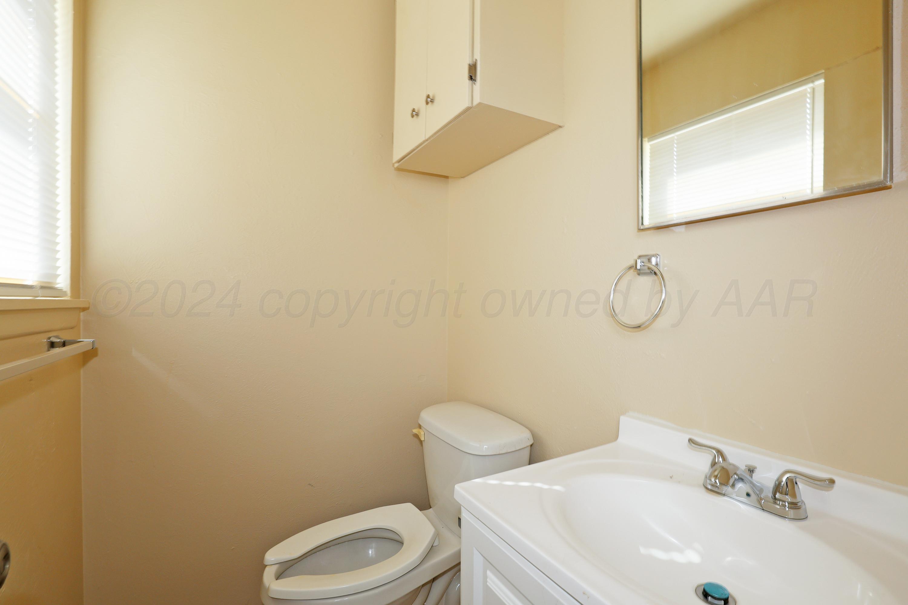 1232 Sycamore Avenue Amarillo, TX 79107 - Photo 12 of 19 a bathroom with a sink mirror and toilet