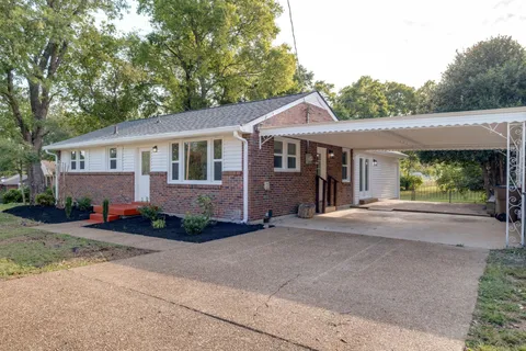 a view of backyard of house