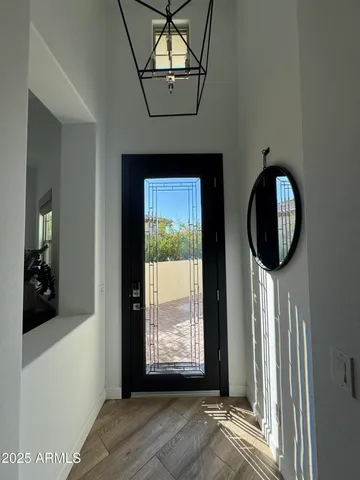 a view of entryway with a front door