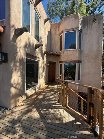 a view of a house with a balcony