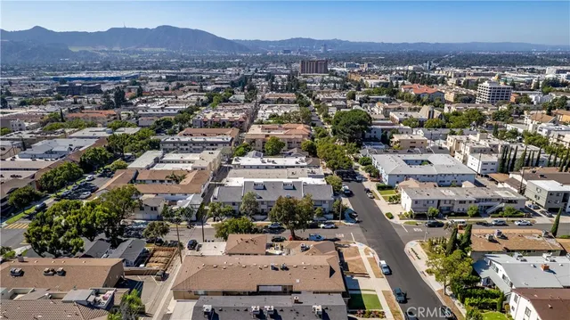 an aerial view of a city