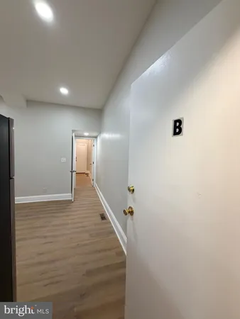 a view of hallway with stairs