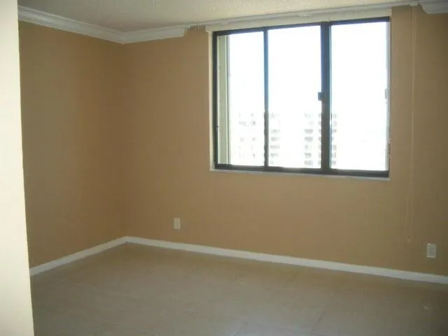 an empty room with a window