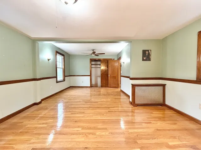 a view of a room with a staircase