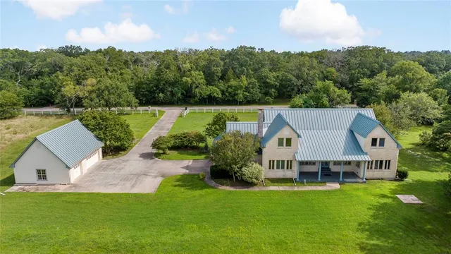 a view of house with backyard and pool