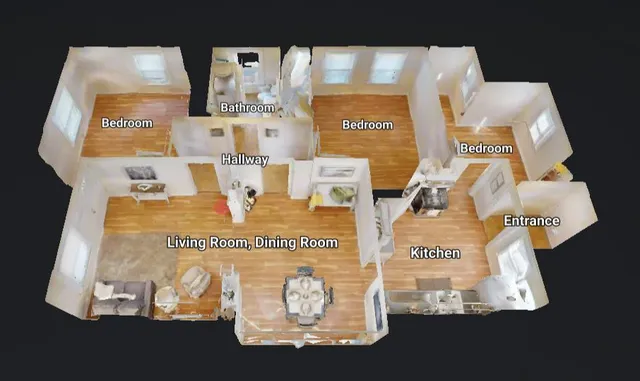 a view of water heater room