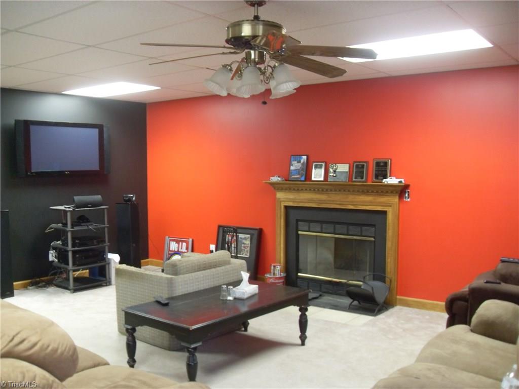 338 Fox Run View Lane Trinity, NC 27370 - Photo 11 of 21 Media room with wood burning fireplace