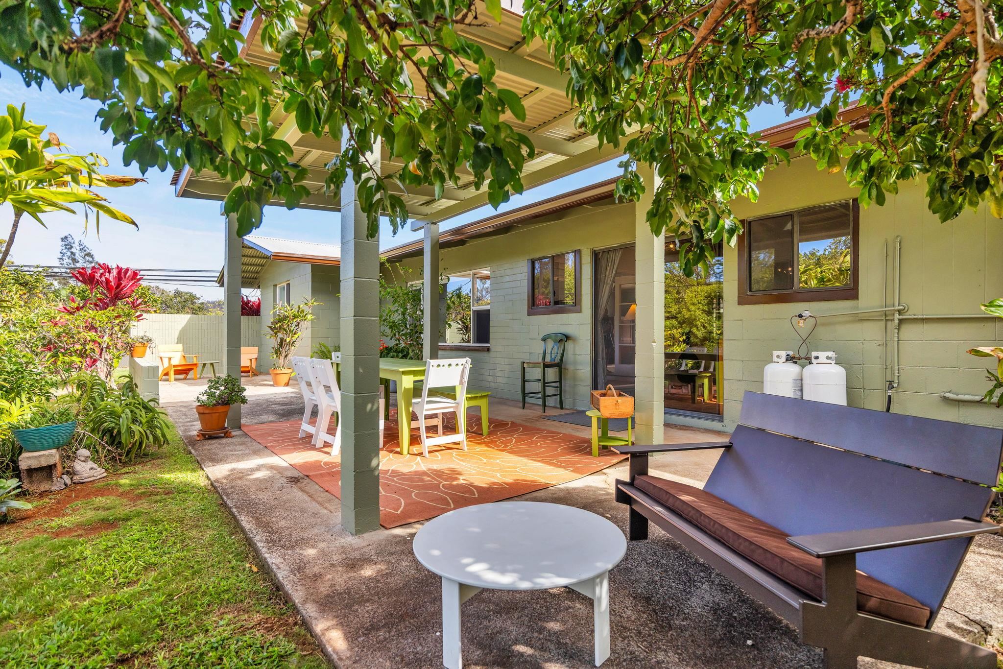1199 Freitas Place Makawao, HI 96768 - Photo 37 of 49 a front view of a house with swimming pool and sitting area