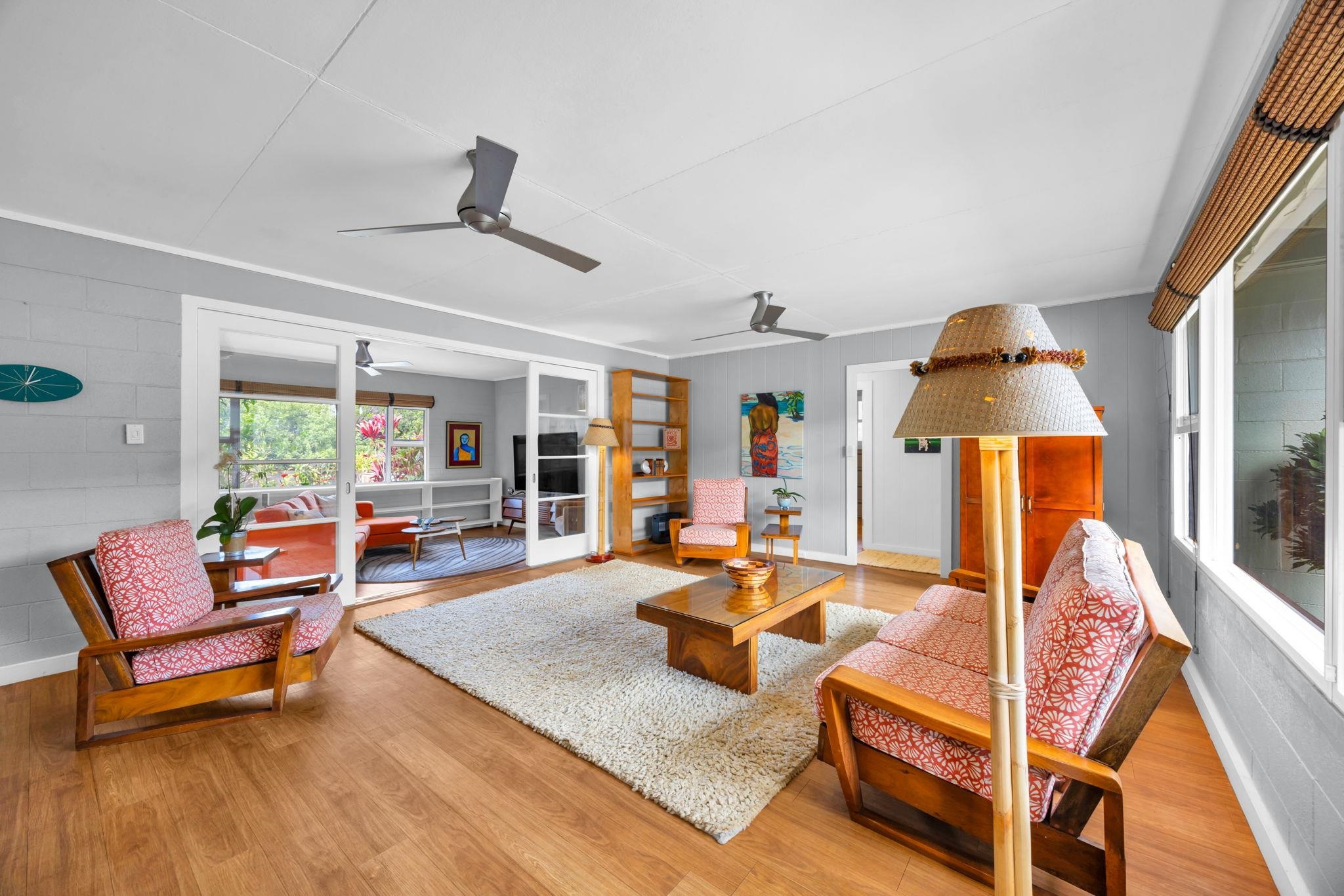 1199 Freitas Place Makawao, HI 96768 - Photo 9 of 49 a living room with furniture and a wooden floor