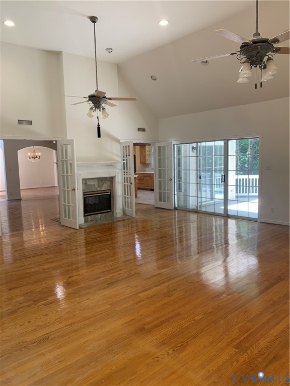 2907 Sweetspire Ridge Midlothian, VA 23113 - Photo 9 of 19 Family room w/dual sided FP and vaulted ceilings/