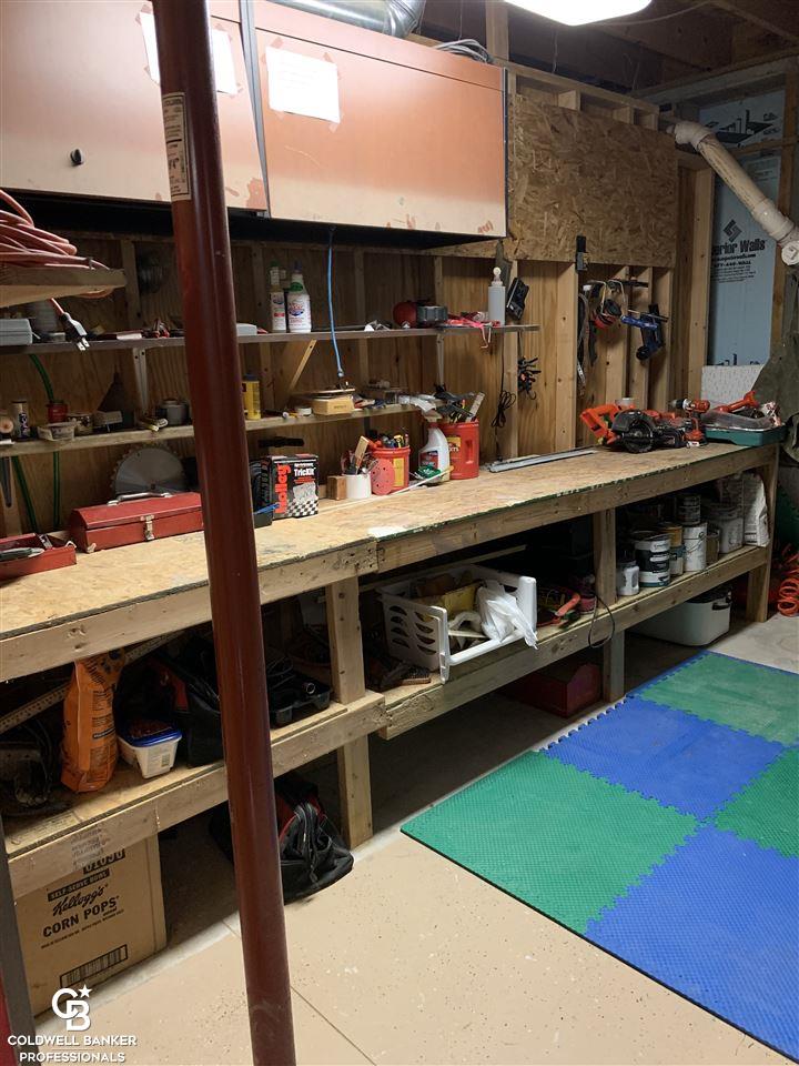 7315 Jordan Road Melvin, MI 48454 - Photo 39 of 48 Basement Workbench