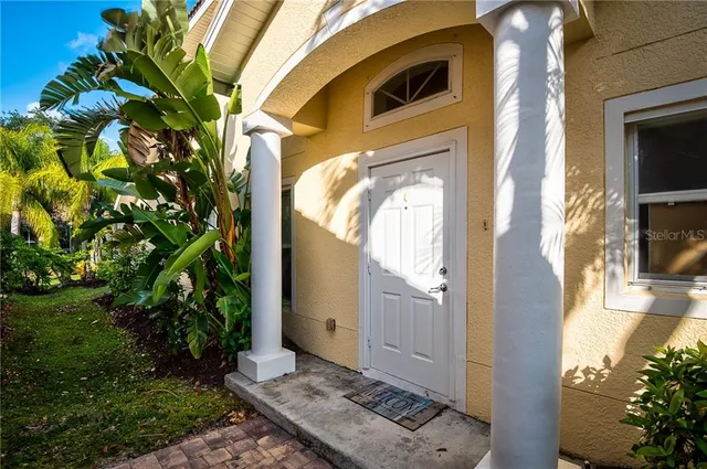 a view of a door of the house