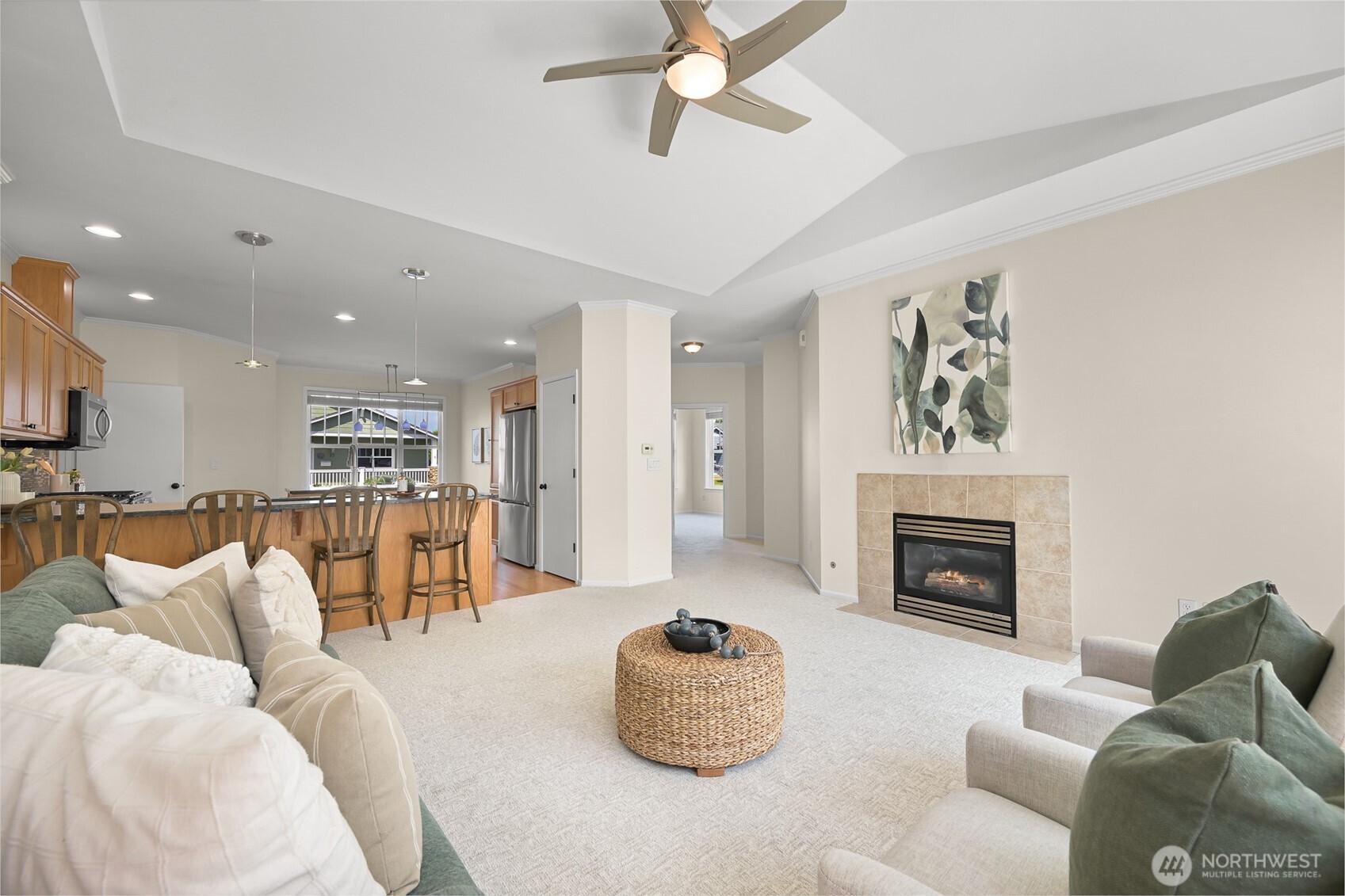 500 Fieldstone Loop, Unit 14 Lynden, WA 98264 - Photo 6 of 25 a living room with furniture and a fireplace