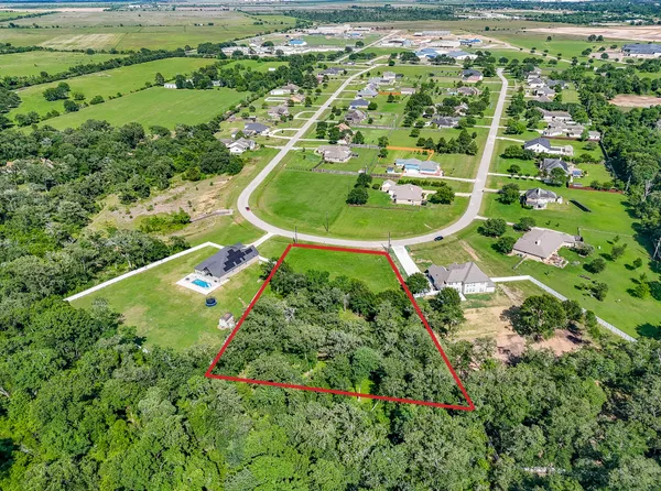 a view of a yard with an umbrella