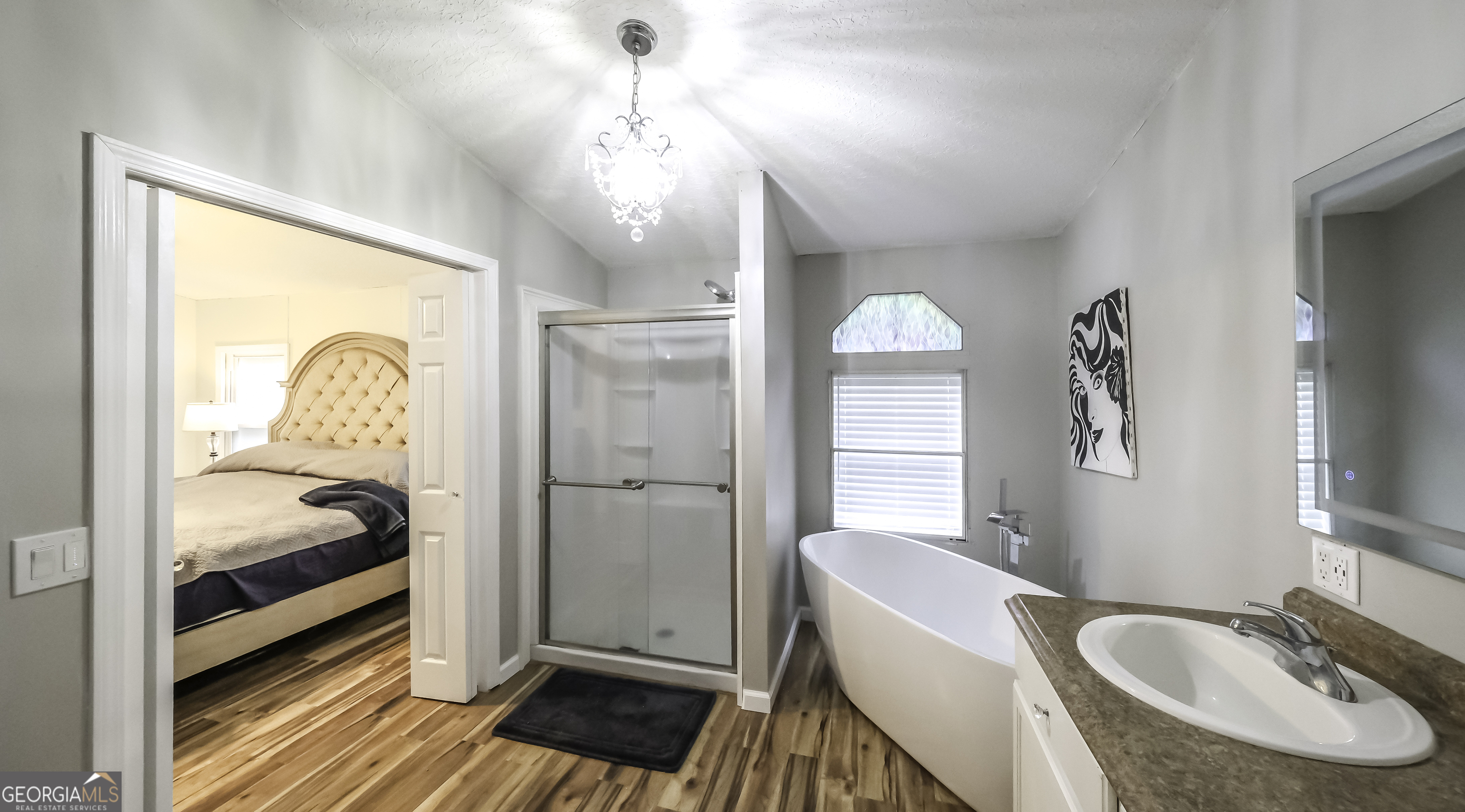 91 Holder Road Temple, GA 30179 - Photo 22 of 40 a en suite spacious bathroom with a granite countertop tub and a window